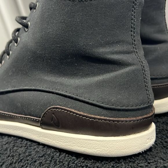 🏝️🌊☀️ OLUKAI Nalukai Kapa Boot Sneakers Men Sz 8.5 - Black Textile - PERFECT! - Picture 3 of 11